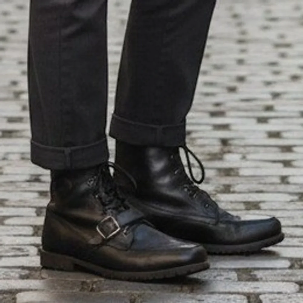 Polo Ralph Lauren Ranger Mens Boots Size 13 D Outdoor Combat Black Leather